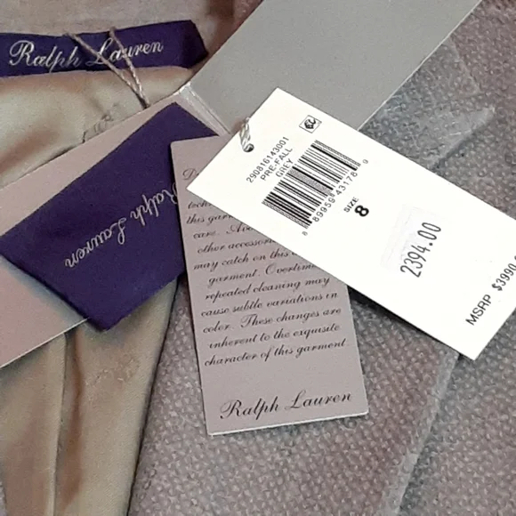 RALPH LAUREN PURPLE LABEL Silver Gray Sequin Blazer I Button Women's Sz 8 - Picture 11 of 16